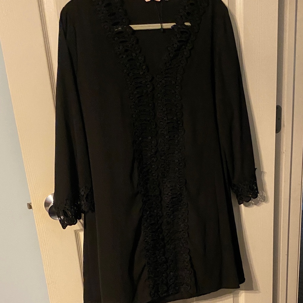 Chic Black Lace Coverup